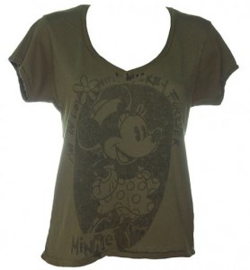 Ladies Minnie Mouse Vintage Low V-Neck T-Shirt £27.99