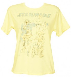 Ladies Yellow Star Wars Oversized Crop T-Shirt £24.99