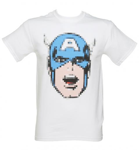 Pixellated Captain America T Shirt