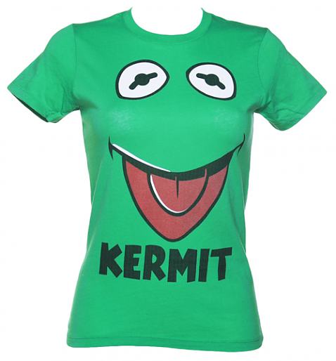 Ladies Green Kermit Face Muppets T-Shirt £22.99