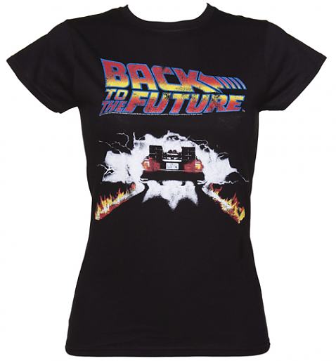 Ladies Back To The Future Delorean Firetracks T-Shirt £19.99 (also available for men)